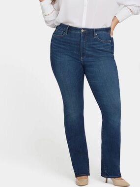 NYDJ Billie Mini Bootcut jeans Size 14W Plus size Dark wash jeans Classic NWT